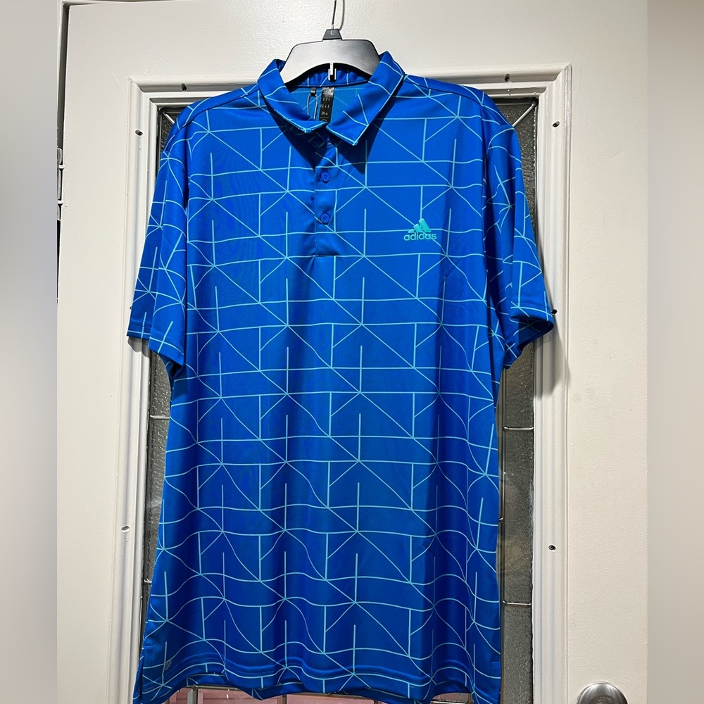 - Mens adidas Jacquard polo